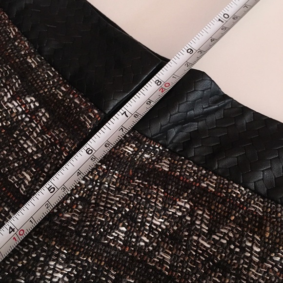 Trina Turk Tweed and Black Leather Shorts - Picture 9 of 15